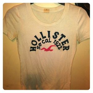 Hollister white LOGO t-shirt